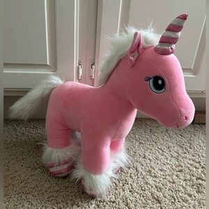 Build-A-Bear Candy Cane Swirl pink 17” unicorn plush stuffed animal